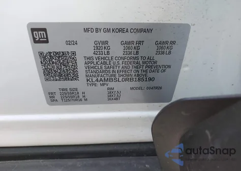 2024 Buick Encore Gx Preferred Fwd from USA, damaged, VIN KL4AMBSL0RB185190